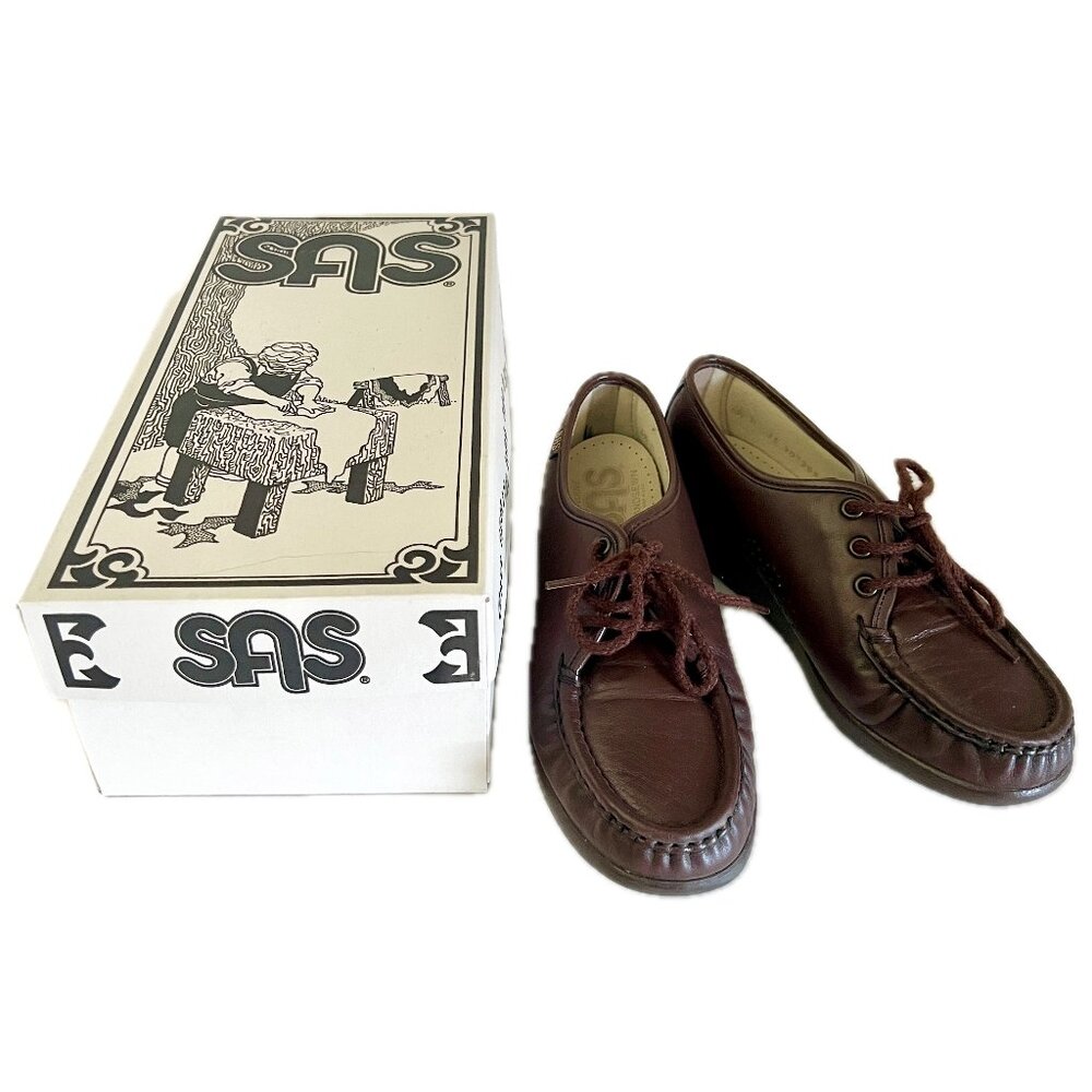 SAS Brown Women's Shoes Size 6.5 W Made in USA with Box Genuine